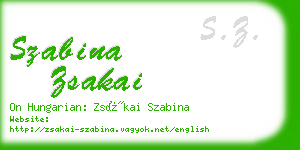 szabina zsakai business card